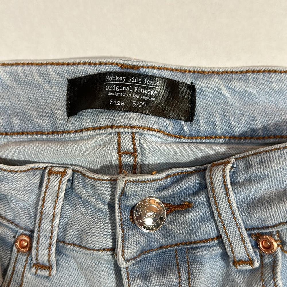 Monkey Ride Jeans Light Blue Women's Jeans - Picture 3 of 12